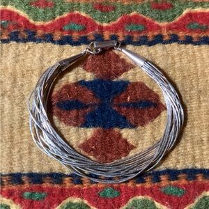 Vintage Liquid Sterling Silver 15 Strand Bracelet EUC